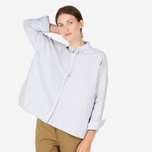 Japanese Oxford Square striped Shirt